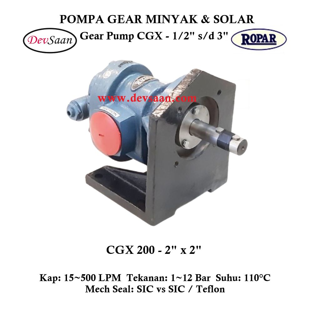 Gear Pump Helikal CGX 200 Pompa Roda Gigi