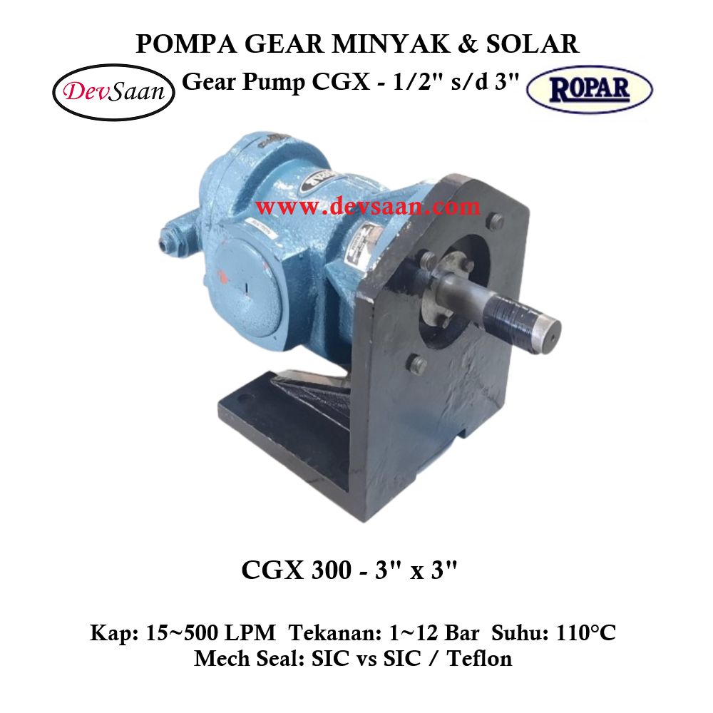 Gear Pump Helikal CGX 300 Pompa Roda Gigi