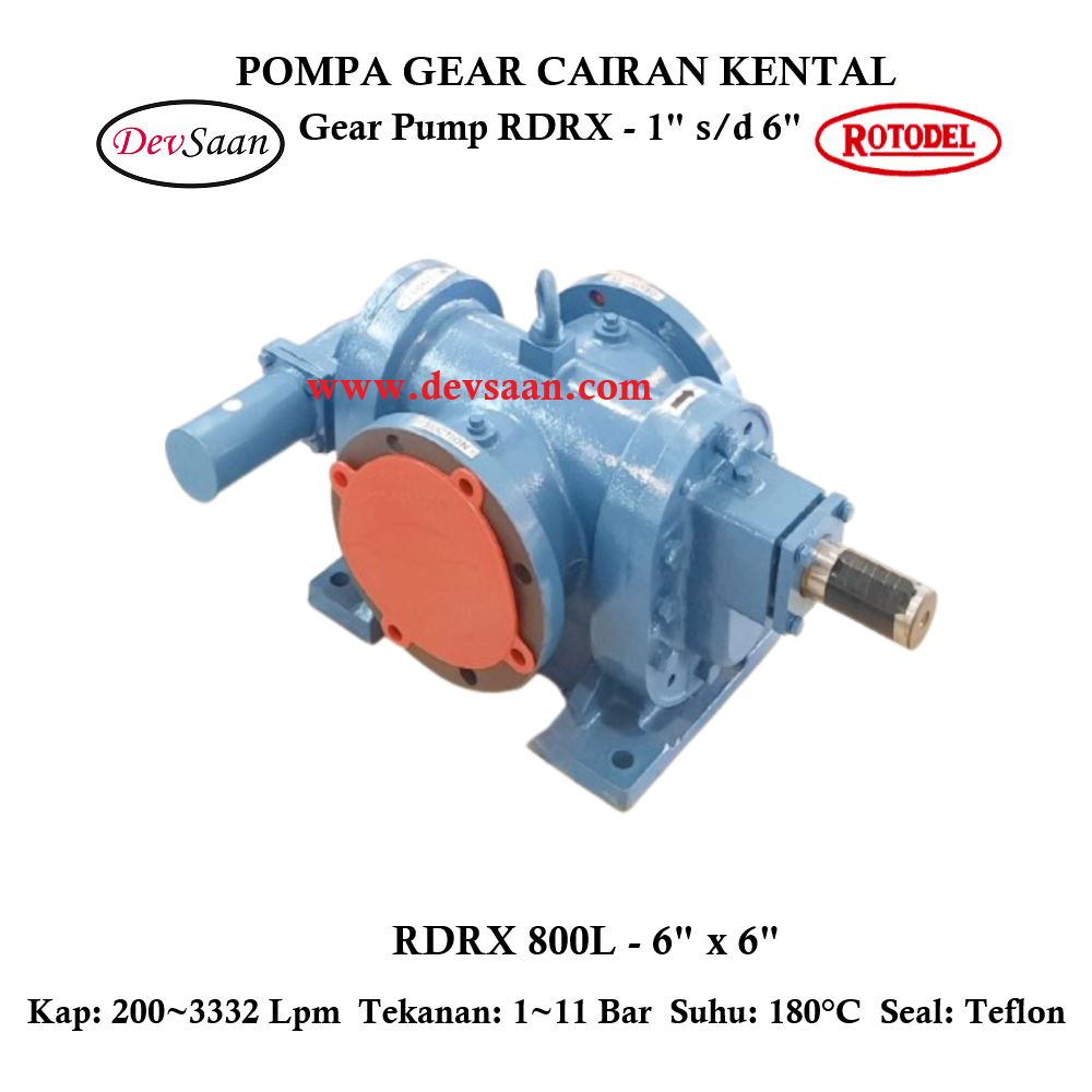 Gear Pump Rotari RDRX 800L Pompa Roda Gigi