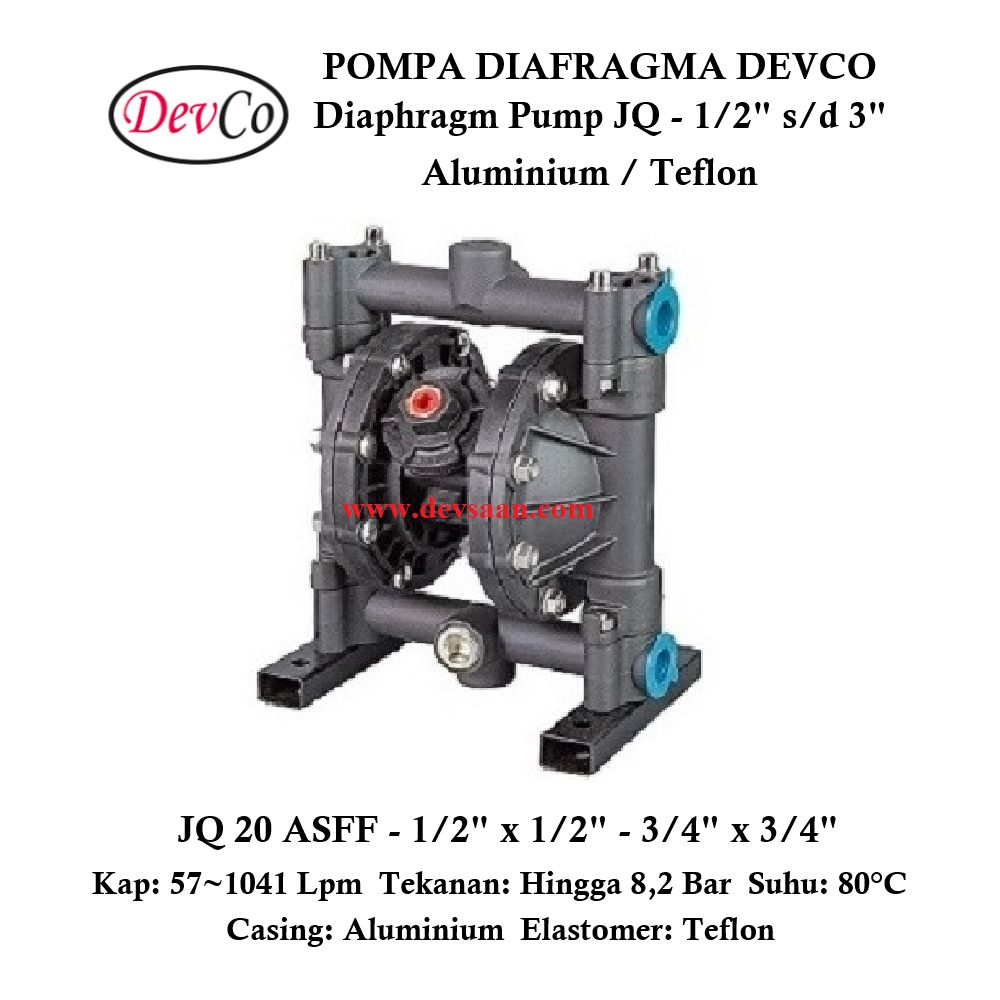 Diaphragm Pump JQ 20 ASFF Pompa Diafragma Devco 3/4&quot;