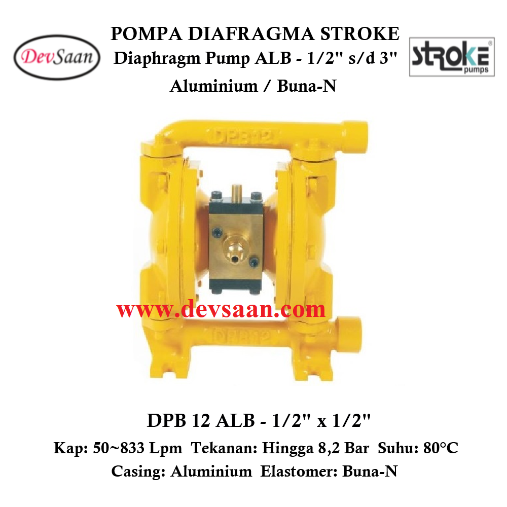 Diaphragm Pump DPB 12 ALB Pompa Diafragma Stroke 1/2&quot;