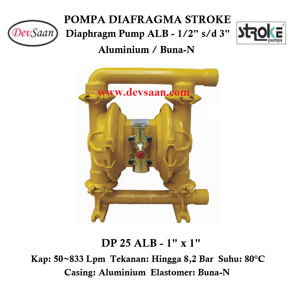 Diaphragm Pump DP 25 ALB Pompa Diafragma Stroke 1&quot;