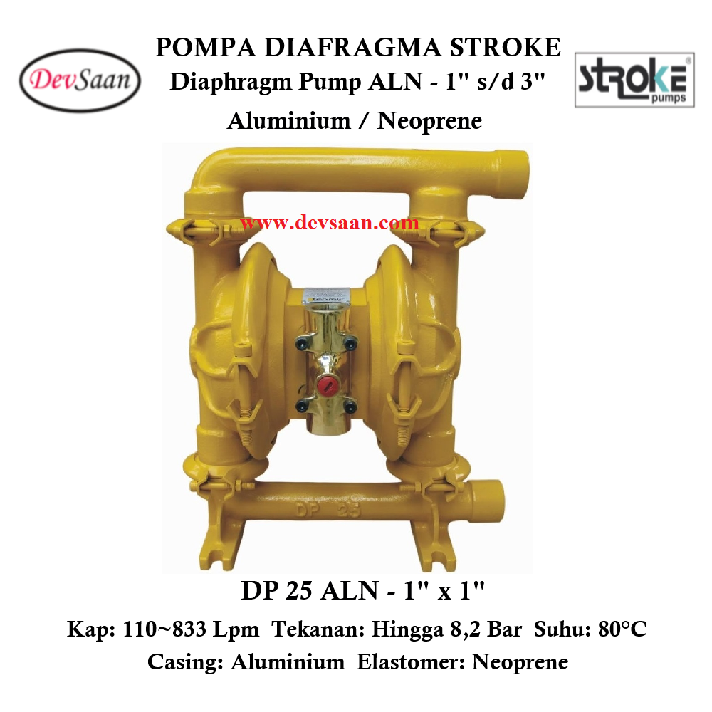 Diaphragm Pump DP 25 ALN Pompa Diafragma Stroke 1&quot;