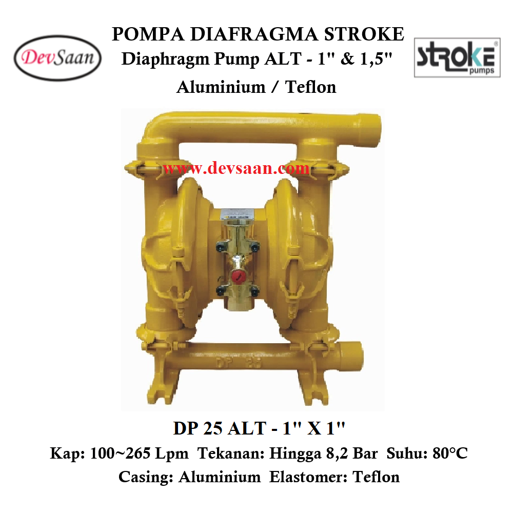 Diaphragm Pump DP 25 ALT Pompa Diafragma Stroke 1&quot;