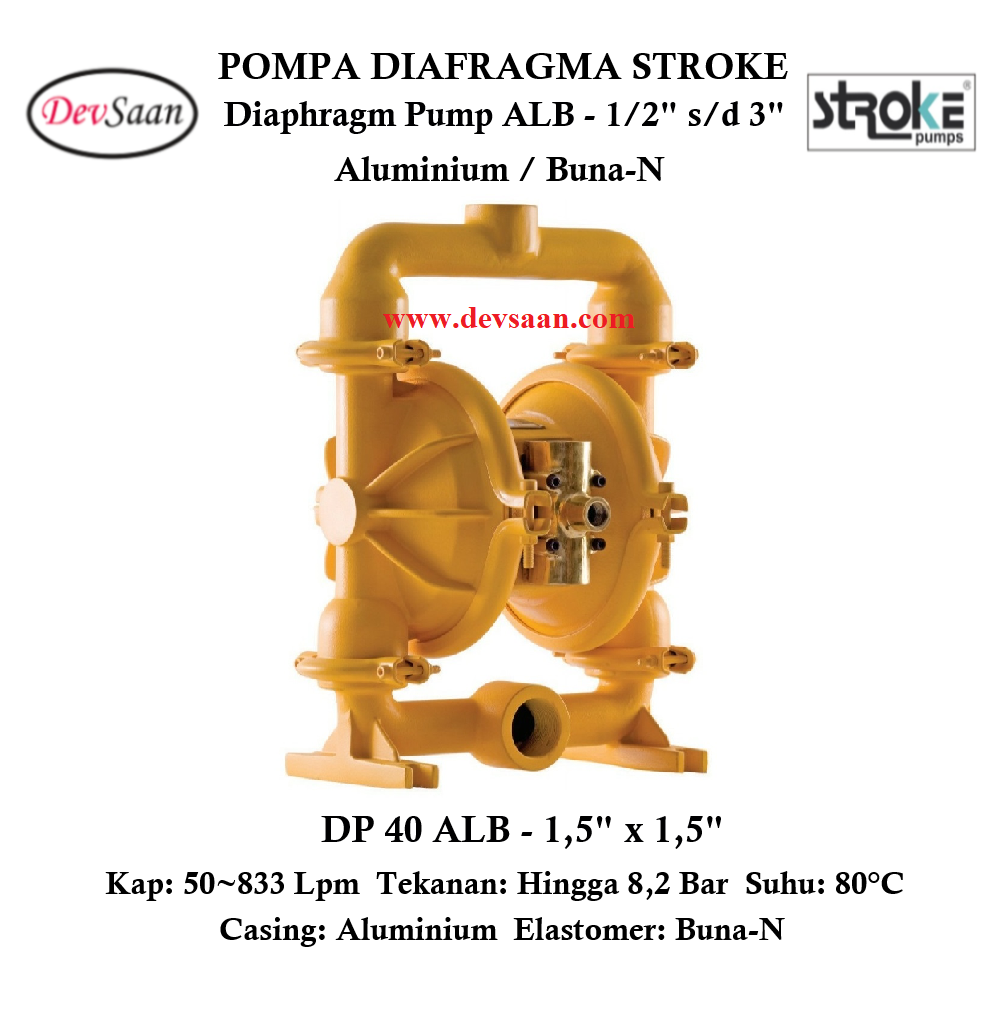 Diaphragm Pump DP 40 ALB Pompa Diafragma Stroke 1,5&quot;