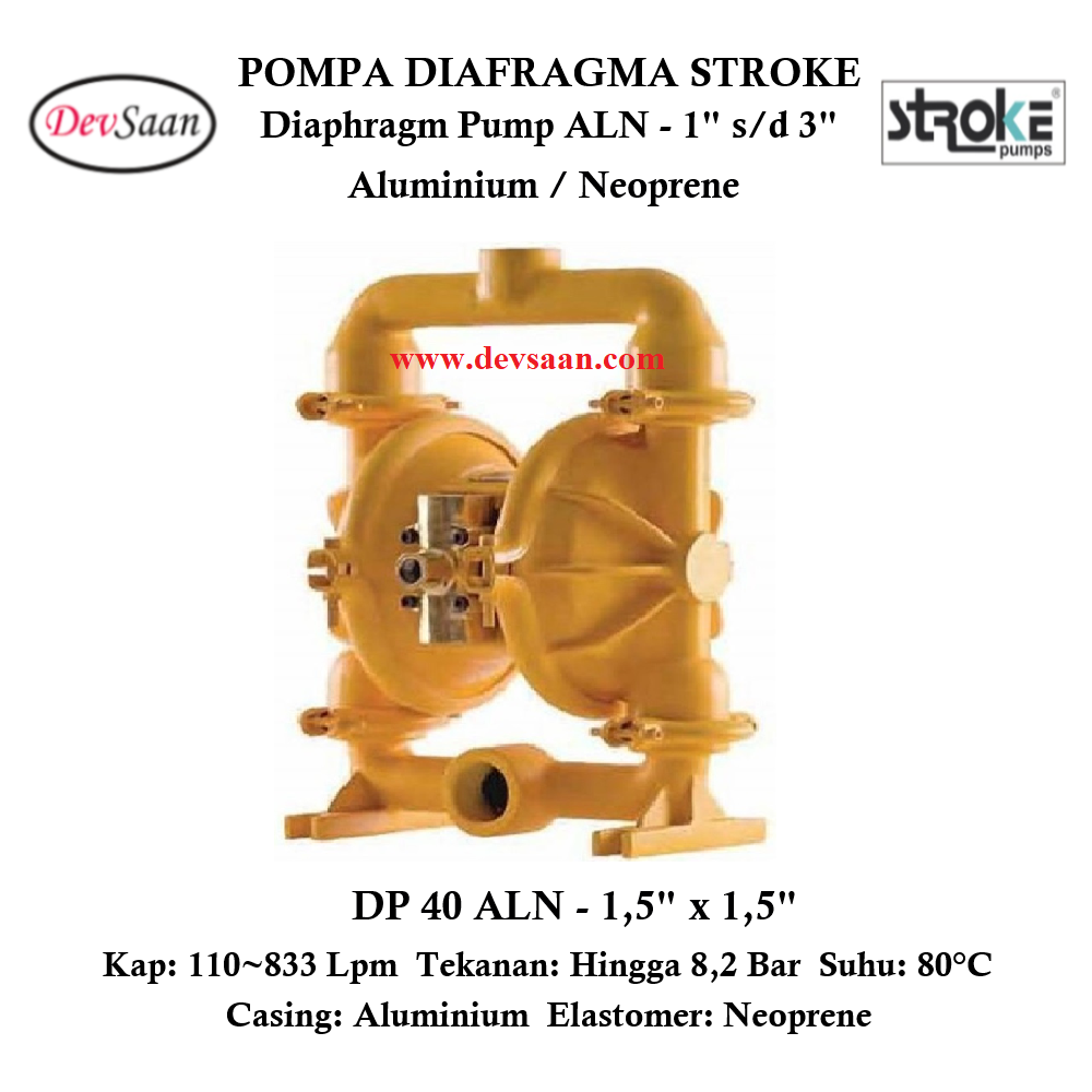 Diaphragm Pump DP 40 ALN Pompa Diafragma Stroke 1,5&quot;