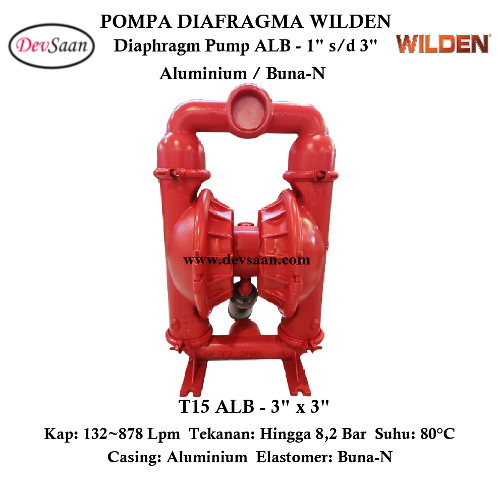 Diaphragm Pump T15 ALB Pompa Diafragma Wilden 3&quot;