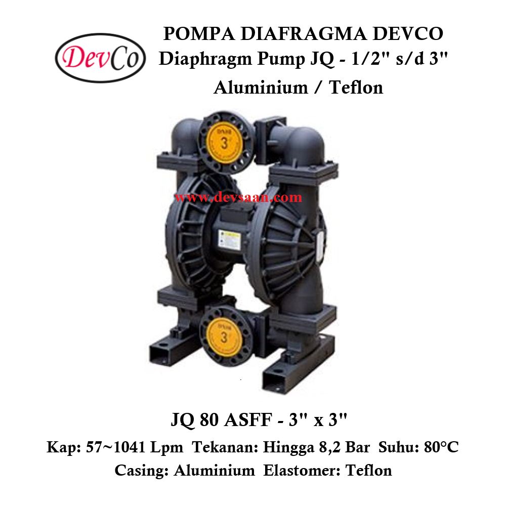 Diaphragm Pump JQ 80 ASFF Pompa Diafragma Devco 3&quot;