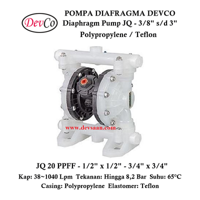 Diaphragm Pump JQ 20 PPFF Pompa Diafragma Devco 3/4&quot;