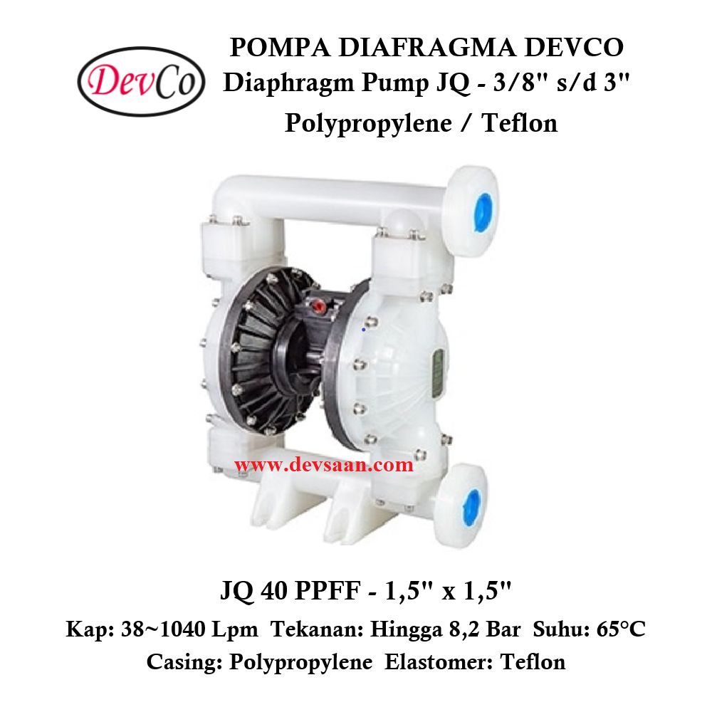 Diaphragm Pump JQ 40 PPFF Pompa Diafragma Devco 1,5&quot;