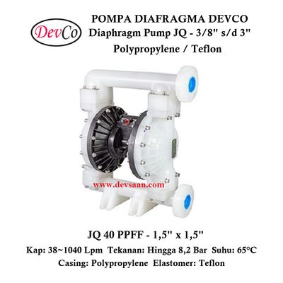 Diaphragm Pump JQ 40 PPFF Pompa Diafragma Devco 1,5&quot;
