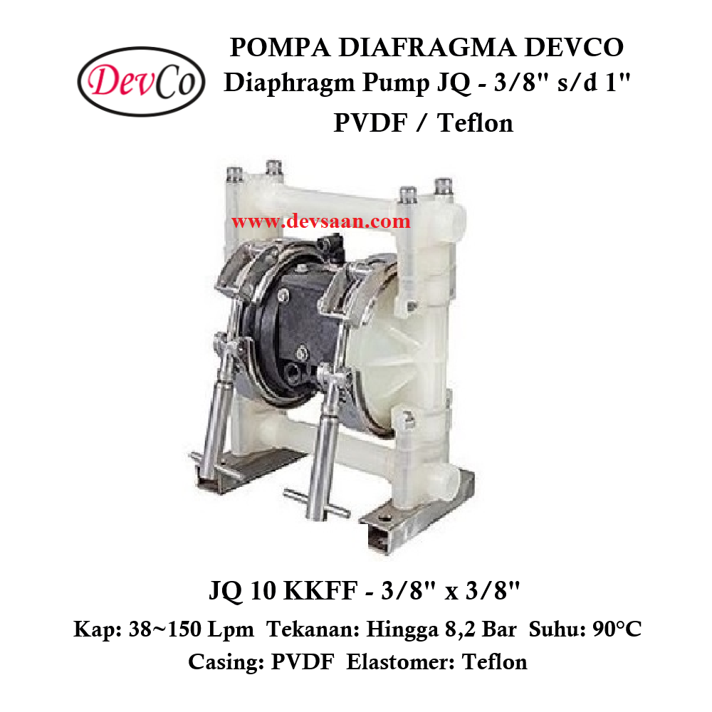 Diaphragm Pump JQ 10 KKFF Pompa Diafragma Devco 3/8&quot;