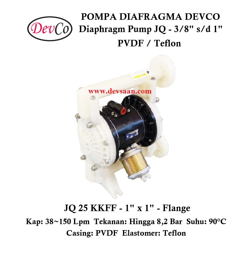 Diaphragm Pump JQ 25 KKFF Pompa Diafragma Devco 1&quot; Flange