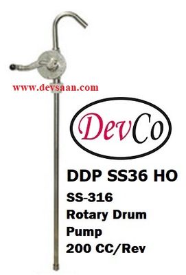 SS-316L Rotary Hand Operated Drum Pump DDP SS36 HO 1&quot;