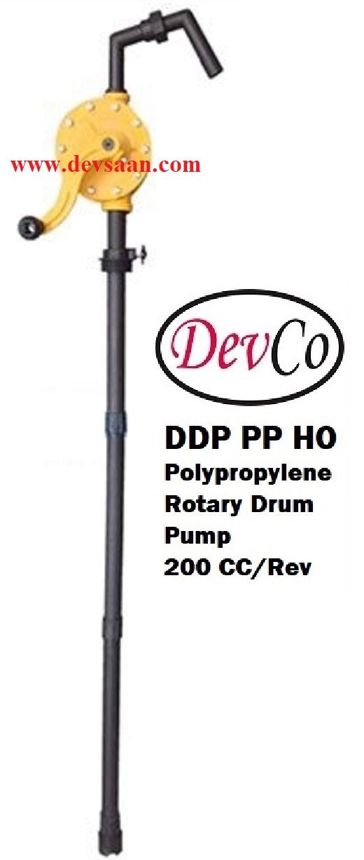 Polypropylene Rotary Hand Operated Drum Pump DDP PP HO 1&quot;