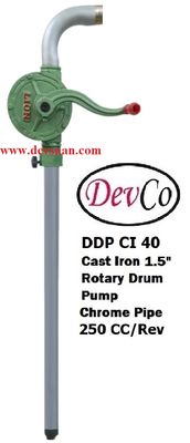 CI Chrome Rotary Hand Operated Drum Pump DDP CI40 HO 40 mm
