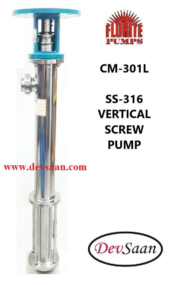 SS-316 Vertical screw pump CM-301L Pompa ulir vertikal