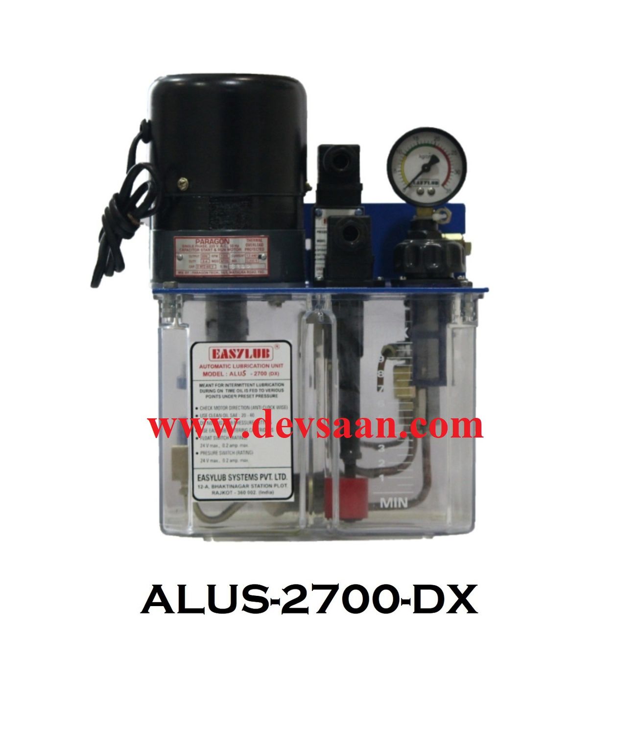 Lubrication Motorized Unit ALUS-2700-DX Pompa Pelumasan Otomatis
