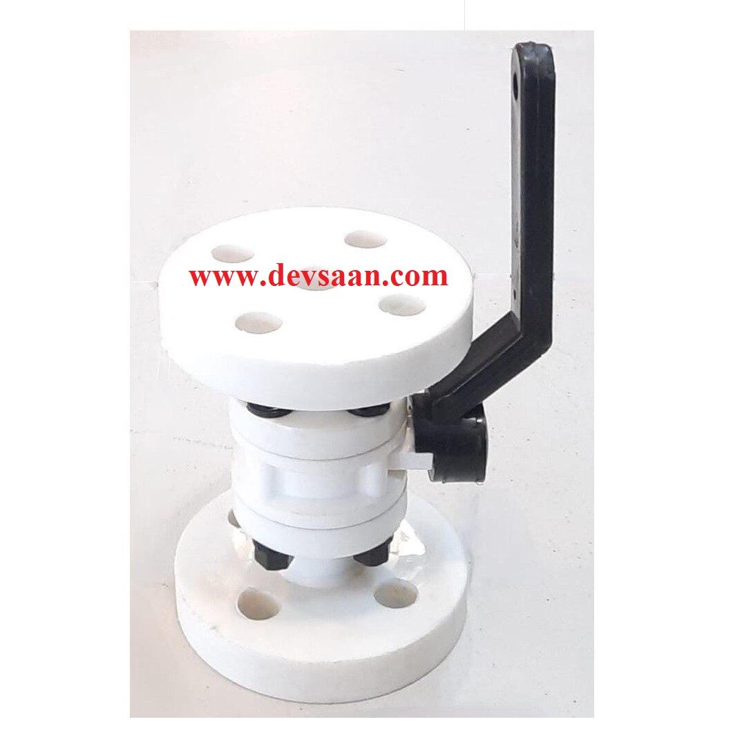 Ball Valve Polypropylene 1/2&quot; x 1/2&quot; Flange ANSI B.16.5 Class #150