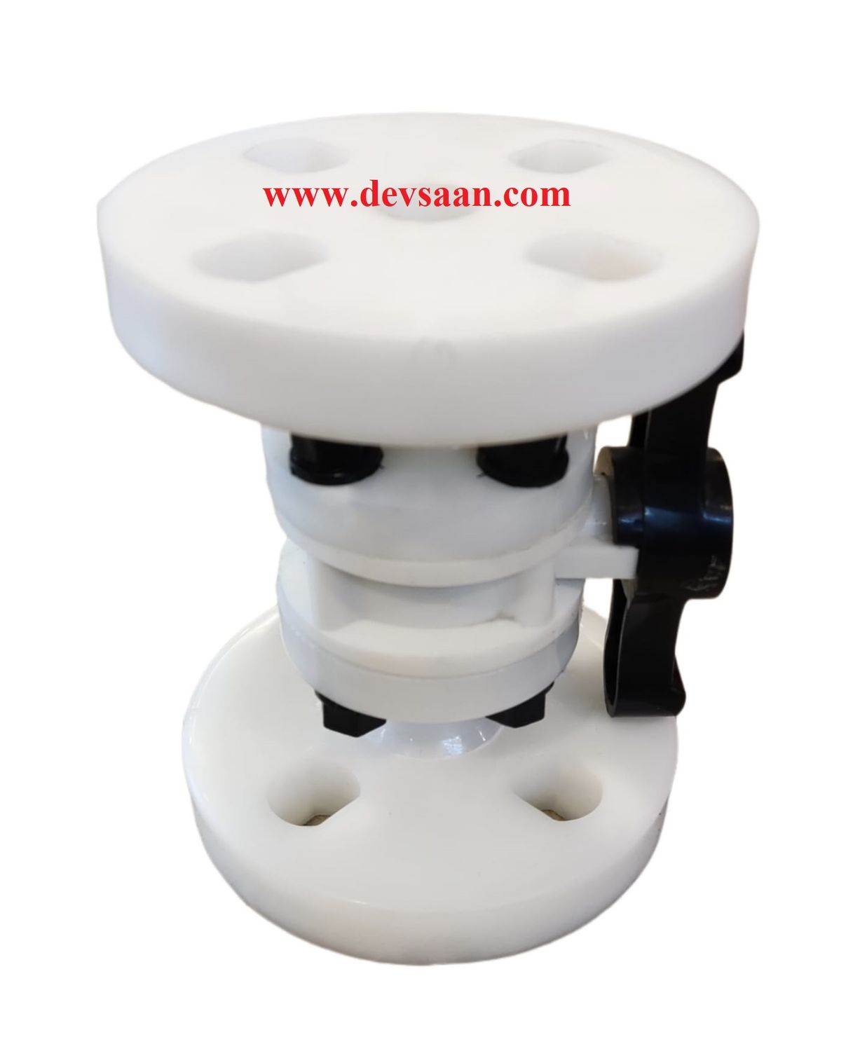 Ball Valve PVDF 1/2&quot; x 1/2&quot; Flange Universal Standard