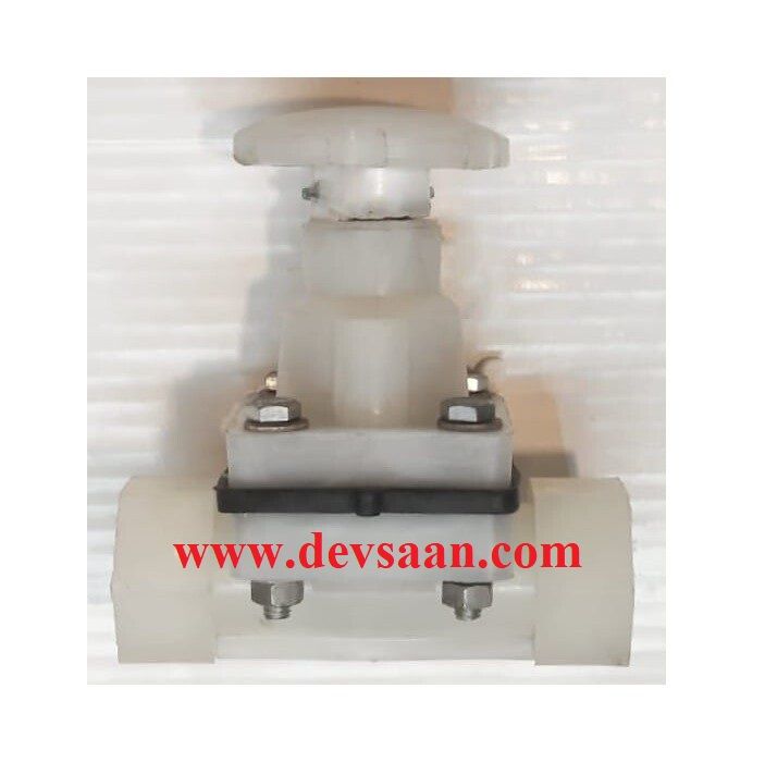 Diaphragm Valve PP 1/2&quot; x 1/2&quot; BSPT Thread