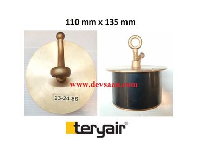 Brass Scupper plug 110 mm x 135 mm IMPA 23 24 86
