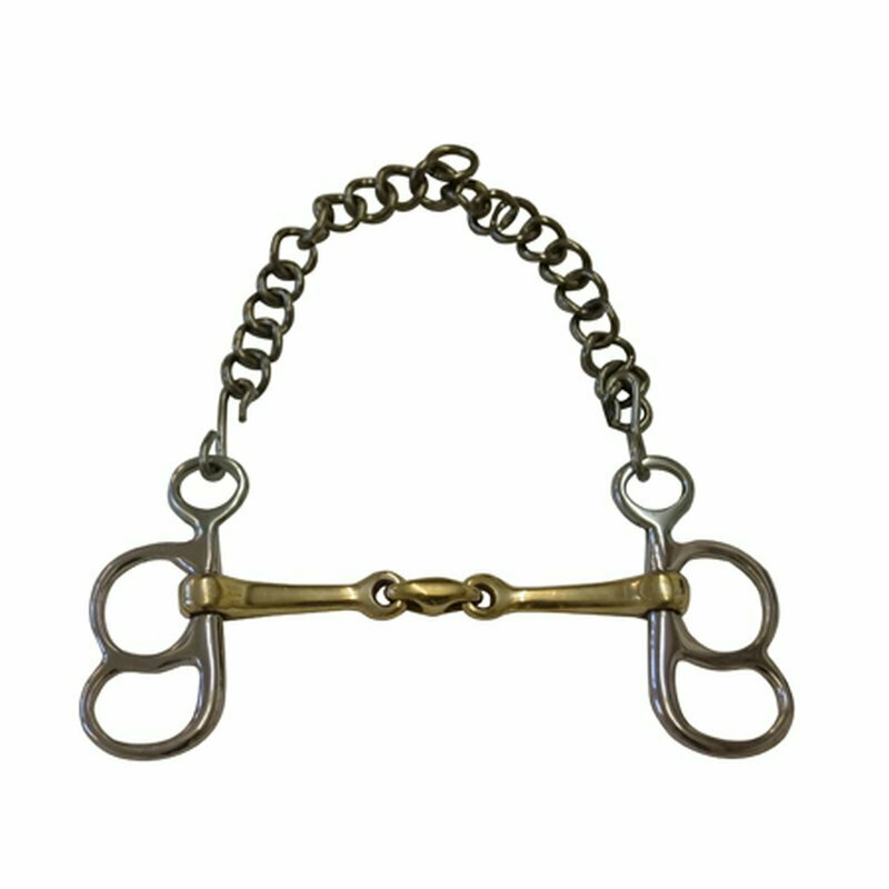 Postkandare, 2 Ringe, doppelt gebrochen, Argentan