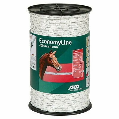 EconomyLine, Seil kreuzgewickelt, 200m, 4mm, weiß, 2 x 0,5mm FeZn