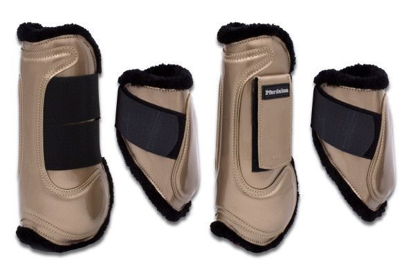 "Gamaschen und Streichkappen rosegold, Springgamaschen 4er Set"