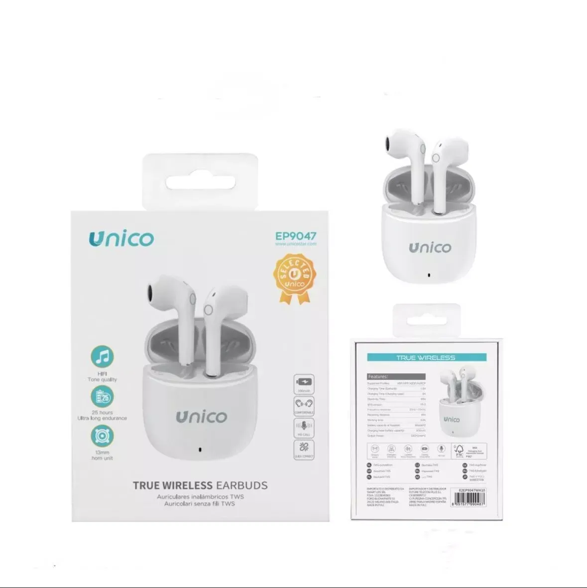 Auricolari simil airPods Bluetooth con scatola di ricarica universali
