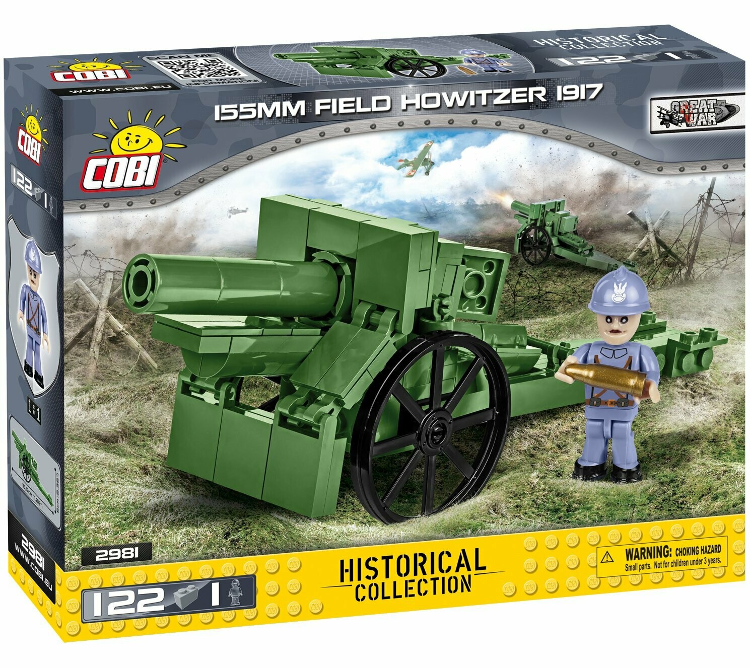 Cobi 2981 - 155 mm Field Howitzer 1917