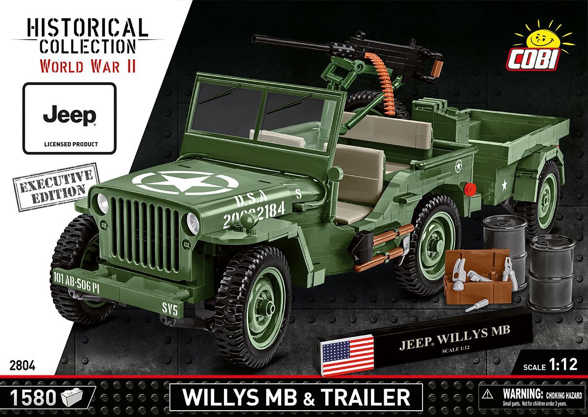 Cobi 2804 - Willys MB + Trailer