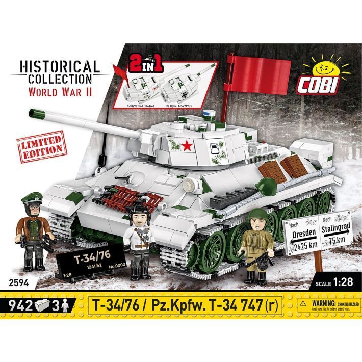 Cobi 2594 - T-34/76 / Pz.Kpfw. T-34 747 (r) - Limitierte Auflage