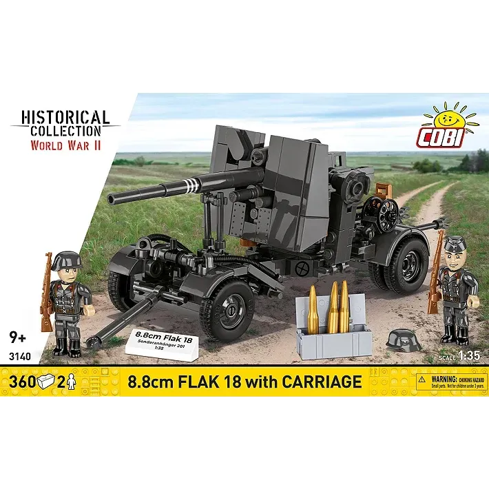 Cobi 3140 - 8.8 cm Flak 18 with Carriage Cobi 3140 - 8.8 cm Flak 18 with Carriage