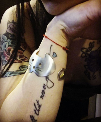 Bracciale CUCCHIAIO GATTO antica posata