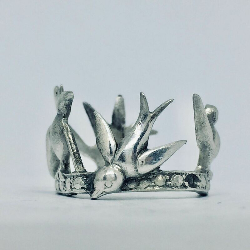 Anello SPILLA RONDINI antica spilla