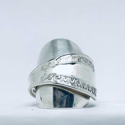 Anello INTERO CUCCHIAINO antica posata in argento