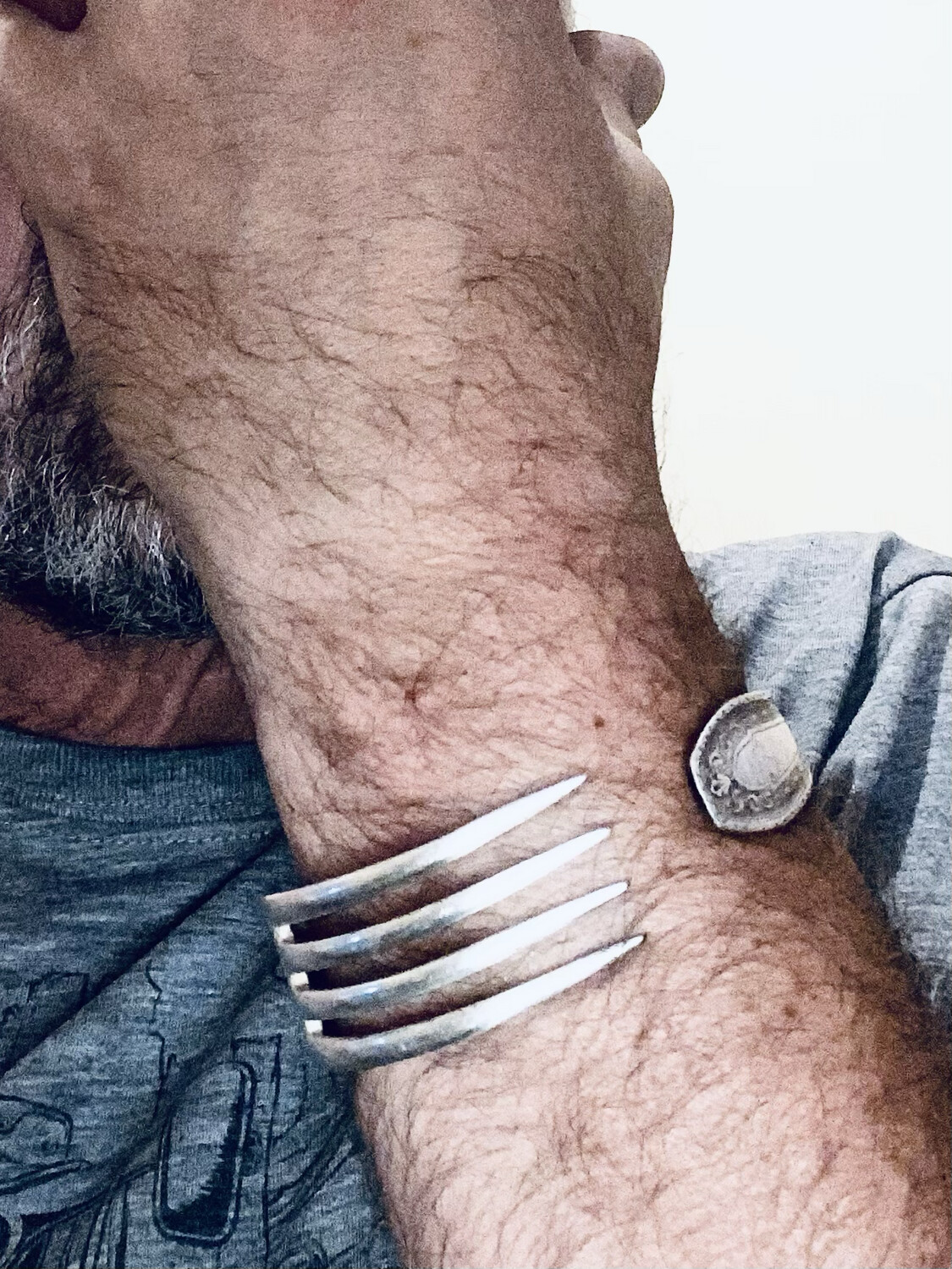 Bracciale FORCHETTA DRITTONE UOMO antica posata