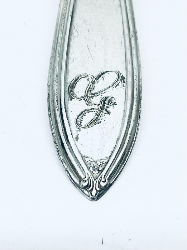 Anello SPIRALE INIZIALE &quot;G&quot; antica posata