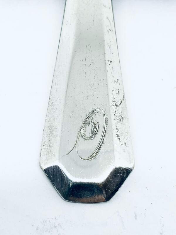 Anello SPIRALE INIZIALE &quot;O&quot; antica posata