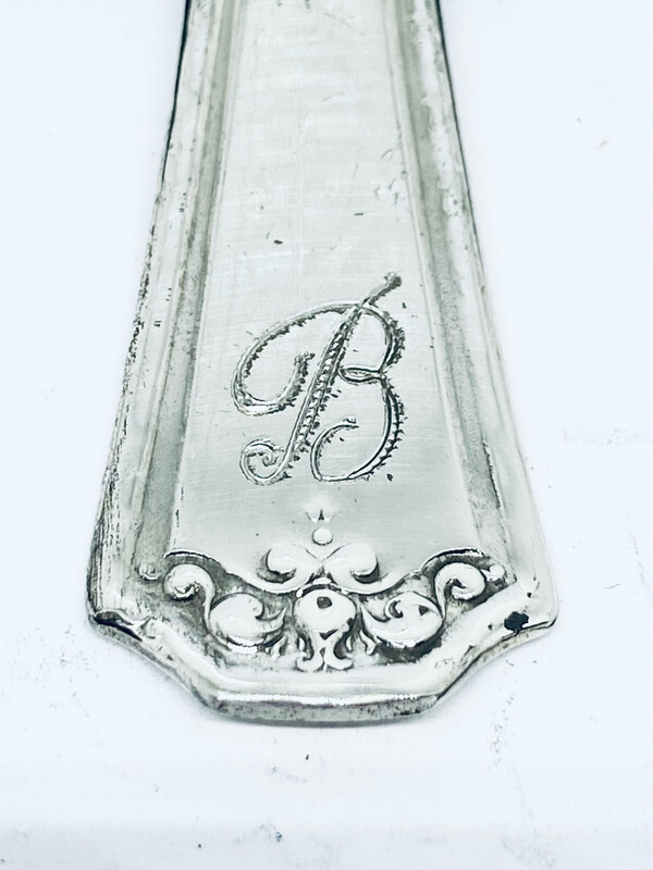 Anello SPIRALE INIZIALE &quot;B&quot; antica posata