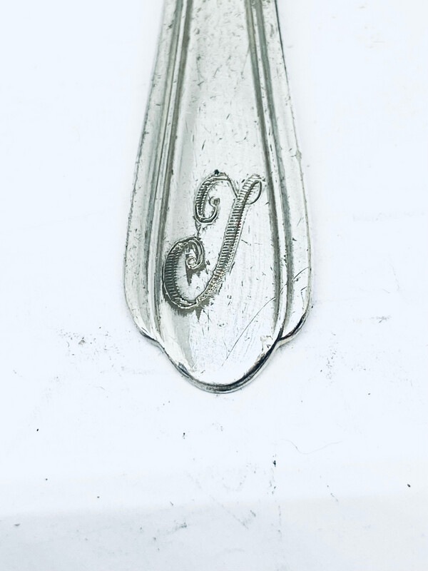 Anello SPIRALE INIZIALE “I” antica posata