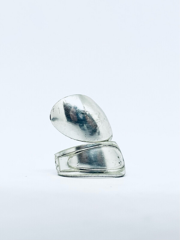 Anello PINZETTA ZUCCHERO  SPIRALE antica posata