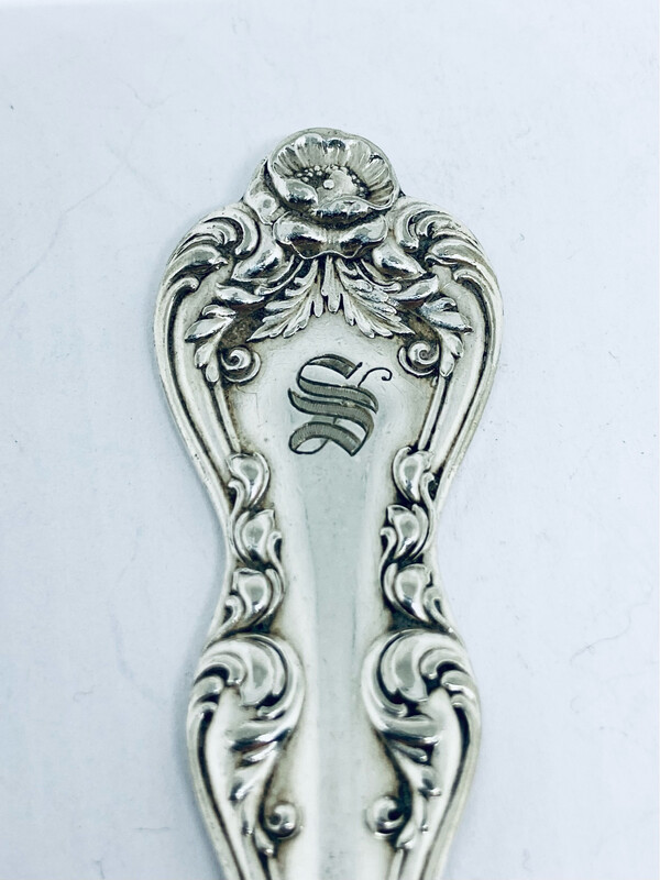Anello SPIRALE INIZIALE &quot;S&quot; antica posata