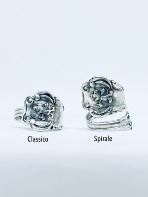 Anello MANICO TOPOLINO antica posata in argento