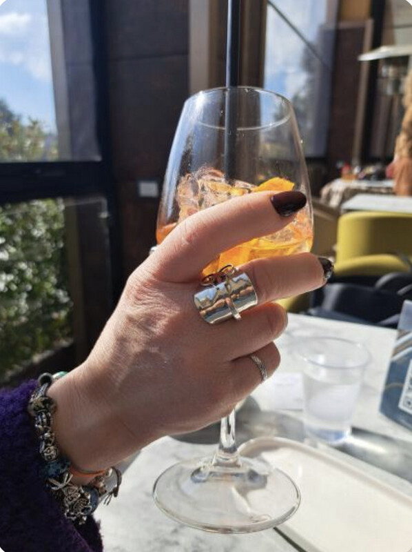 Anello INTERO CORONA GUFO antica posata