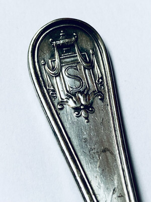 Anello SPIRALE INIZIALE "S" antica posata