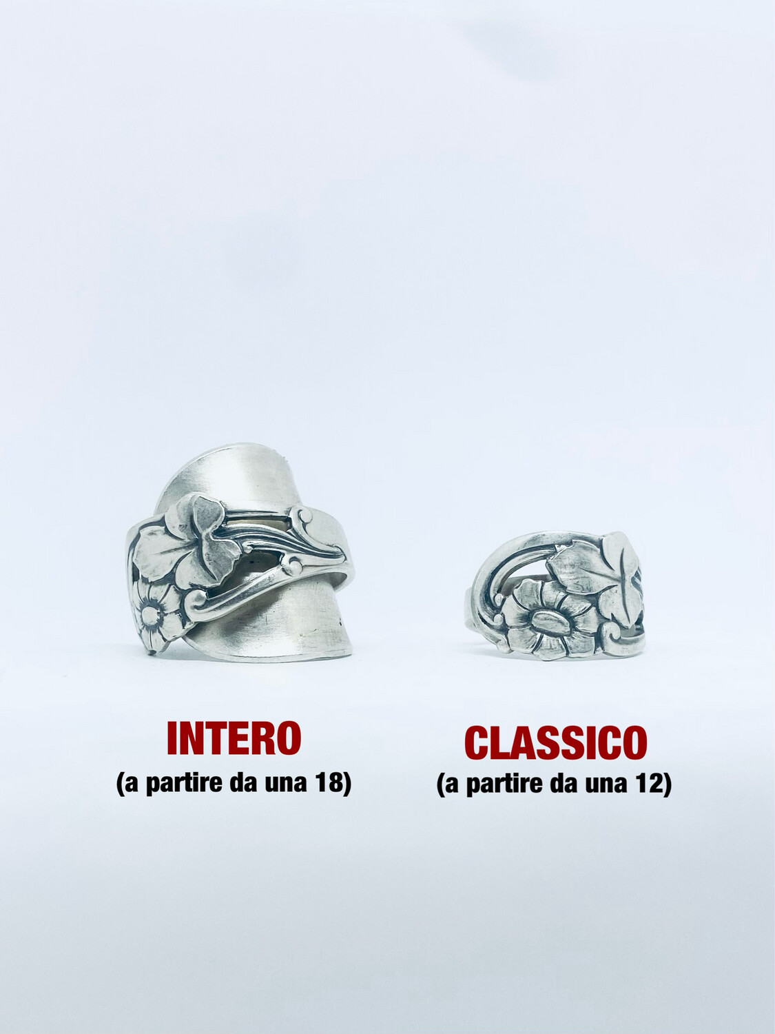 Anello INTERO/CLASSICO CUCCHIAINO DANESE MALVA antica posata in argento