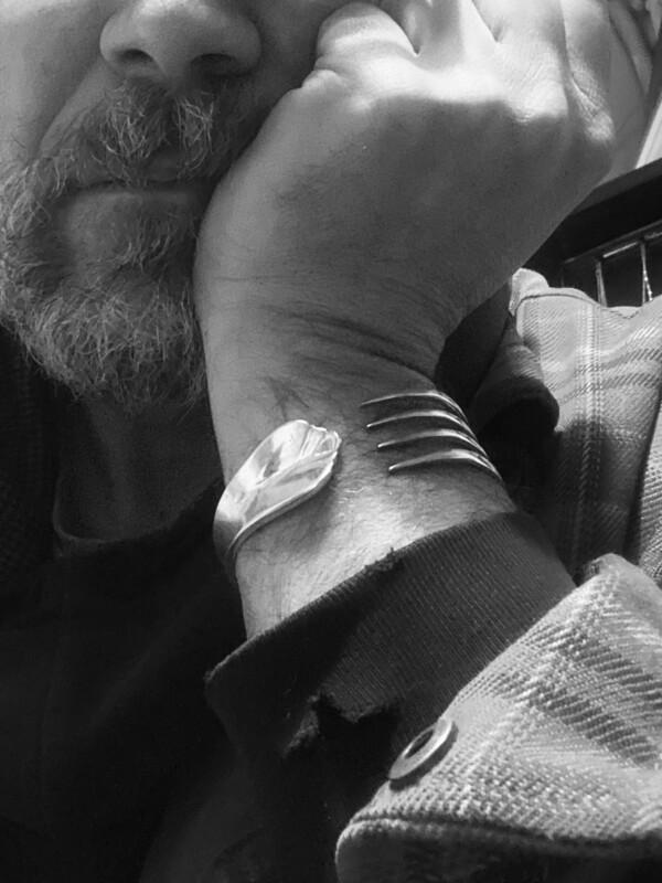 Bracciale FORCHETTA DRITTONE UOMO antica posata