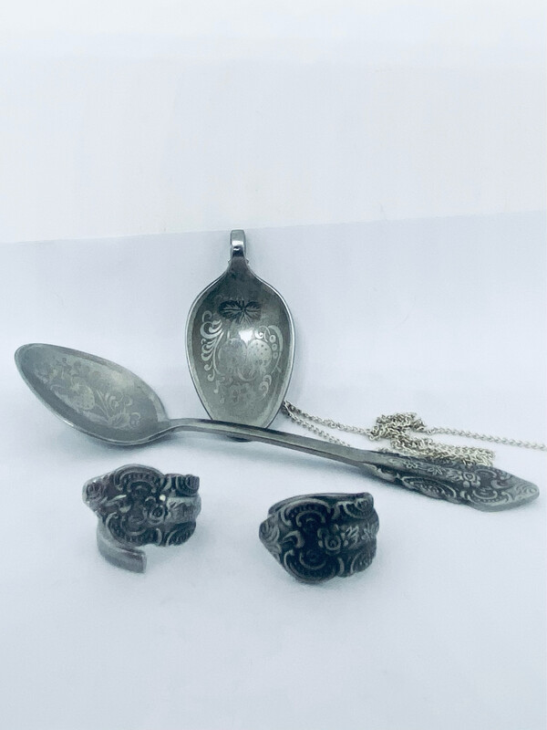 Anello FRAGOLE SPIRALE/CLASSICO più PENDENTE OMAGGIO antica posata